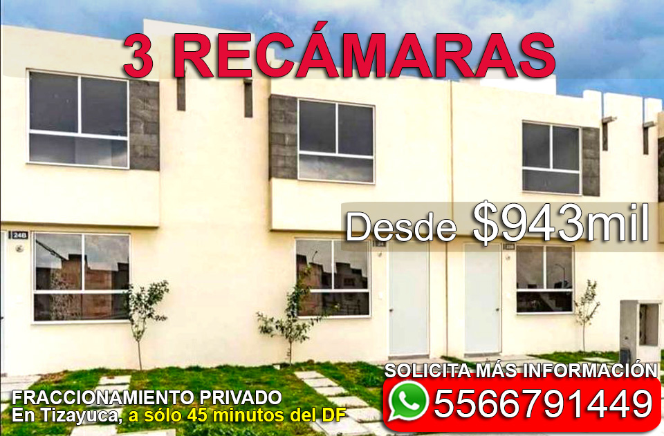 catálogo de casas infonavit en venta 2 pisos 3 recámaras tizayuca cerca ciudad de méxico y estado de méxico
